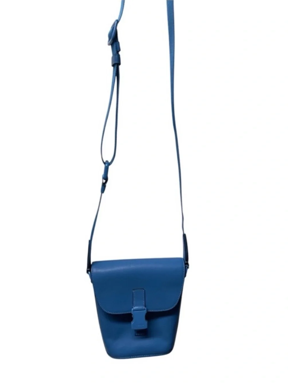 COACH Track Small Flap Crossbody in Racer Blue Calf Leather
